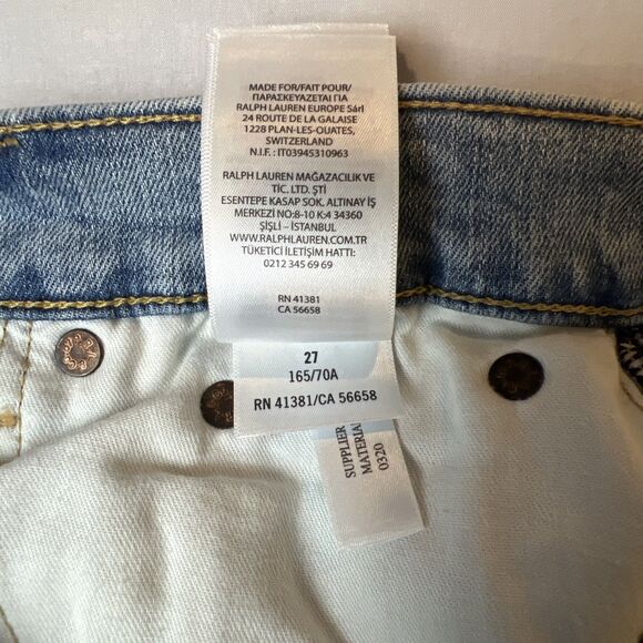 Polo Ralph Lauren The Tompkins Skinny Crop Size 27 - Picture 7 of 8